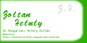 zoltan helmly business card