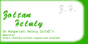 zoltan helmly business card